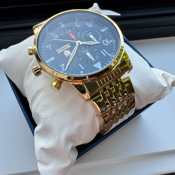 Invicta X Montres Prestige Pilot Gold/Black Men's Watch 42mm MPW-0079 New! - Picture 4 of 7